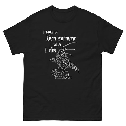 "i want to live forever when i die" album merch